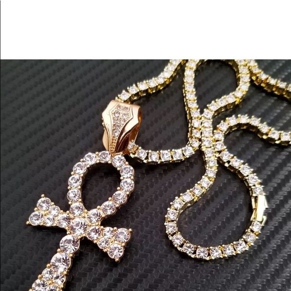 ICED OUT ANKH PENDANT only Brand New High Quality